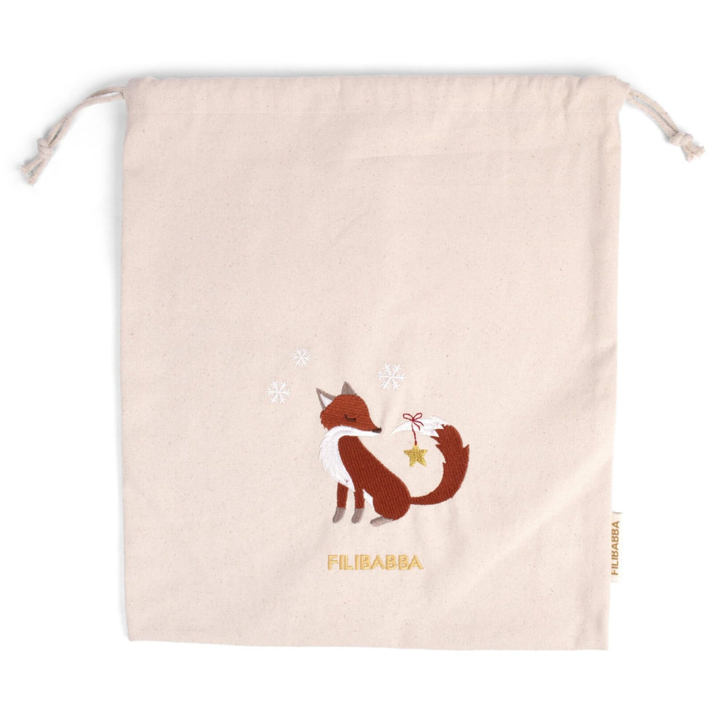 Køb FILIBABBA Fox Embroidered Gavepose Gots Wonderful Winter