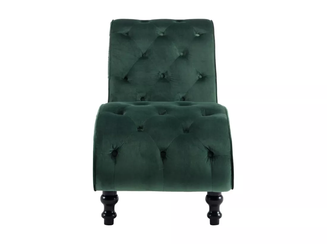 Prolenta Premium - Chaise longue Velours Vert