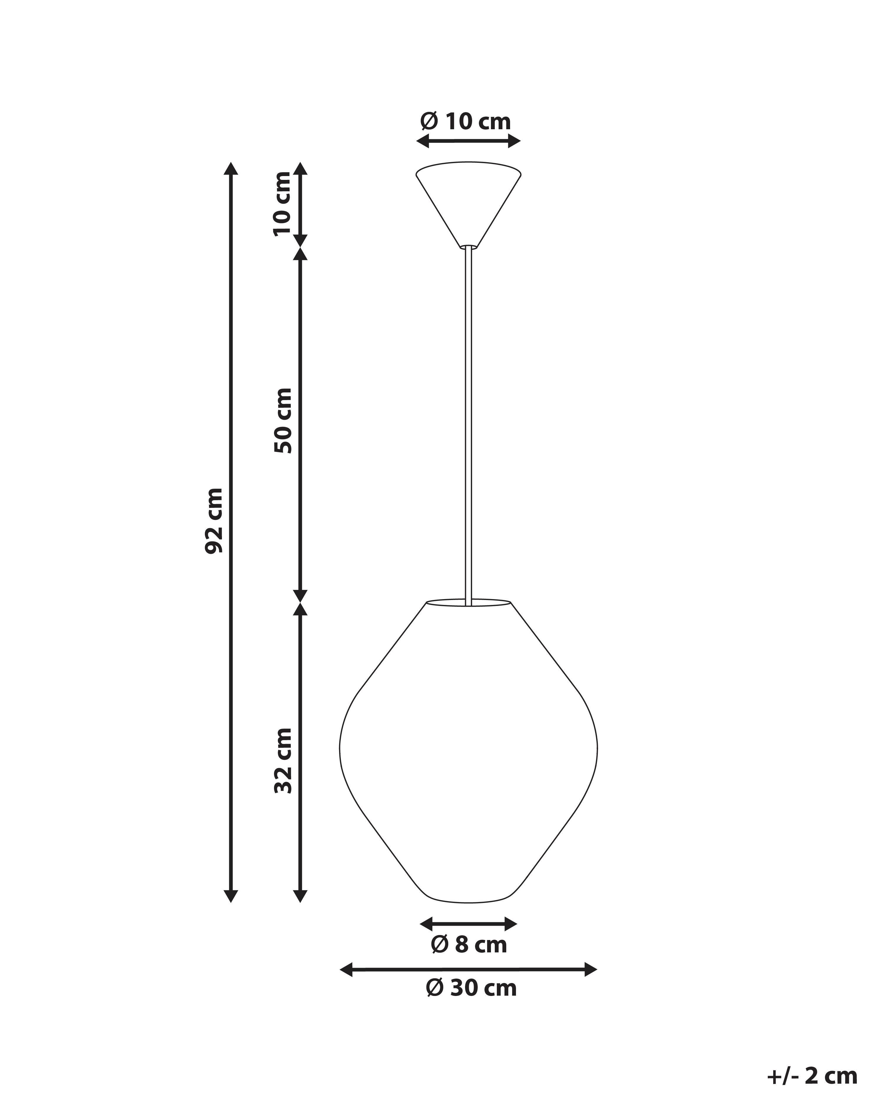 Hanglamp ALME Stof Zwart
