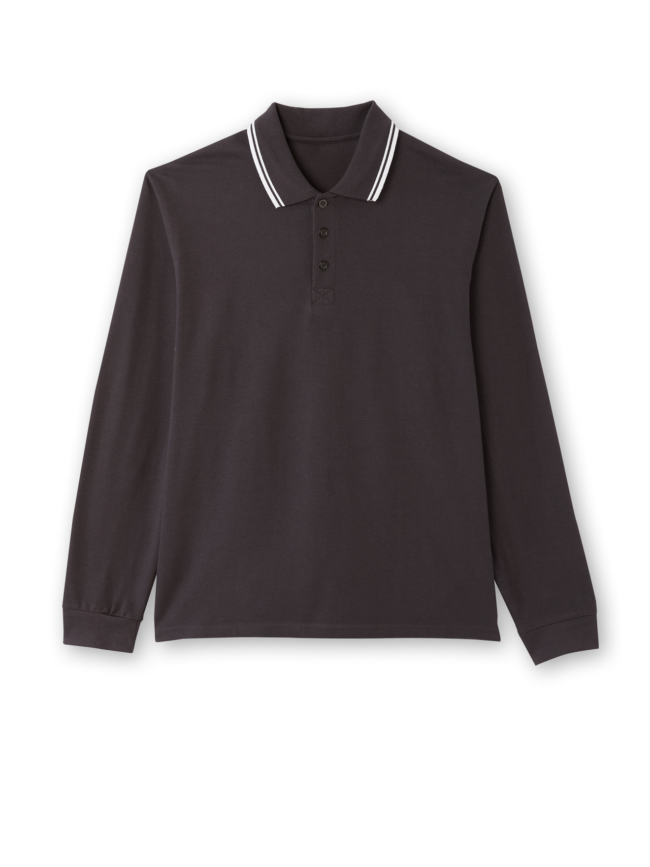 Polo manches longues maille piquée