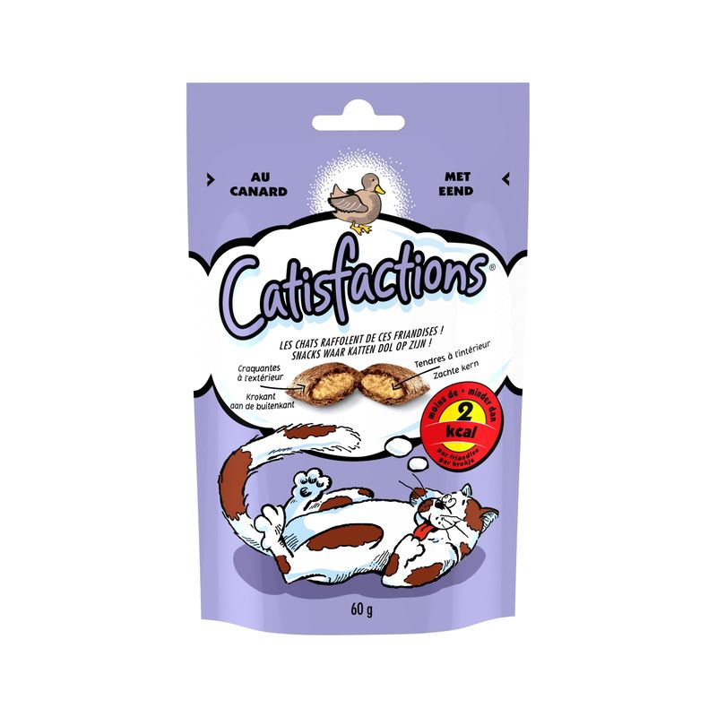 Friandises Dreamies Catisfactions, canard à prix discount sur bitiba.fr