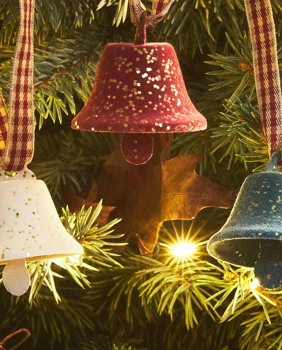 PACOTE DE DECORAÇÕES DE SINOS DE NATAL (PACOTE COM 6)
