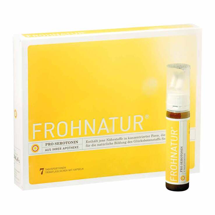 Frohnatur Pro Serotonin Trinkfläschchen mit Kapseln, 7 St