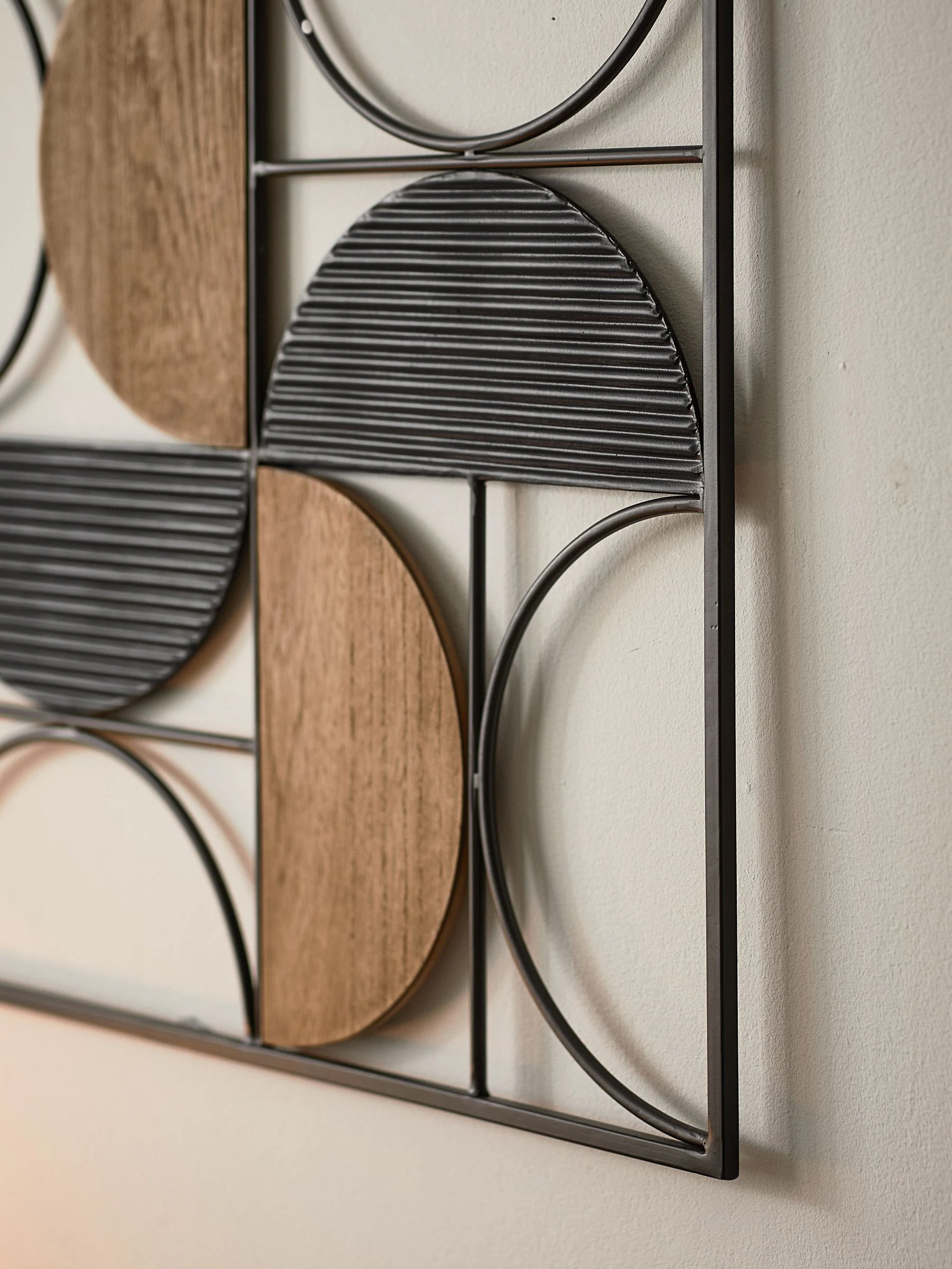 Brons-metalen abstracte kunst voor aan de wand