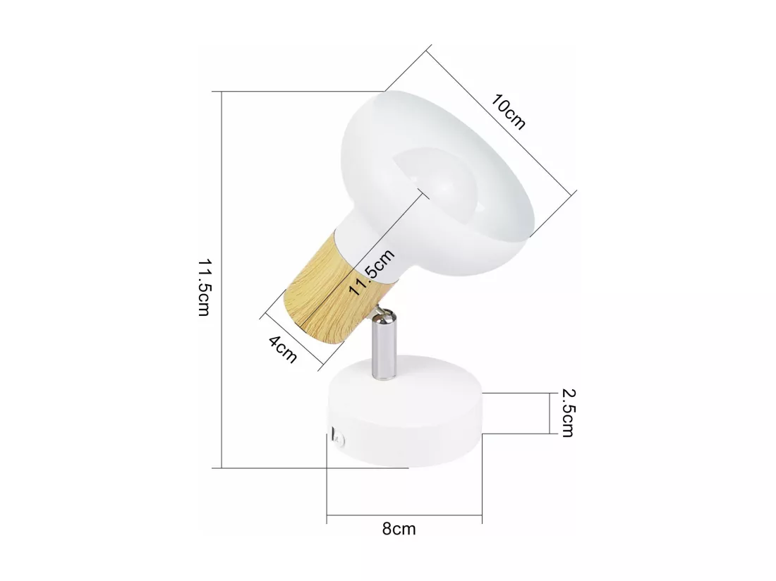 NETTLIFE Spot de plafond 1 flamme plafonnier blanc spot de couloir industriel E14 intérieur orientable à 350°