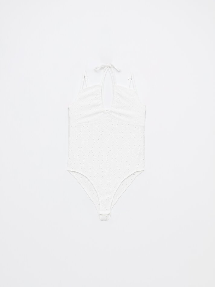 Body com bordado suíço - Branco
