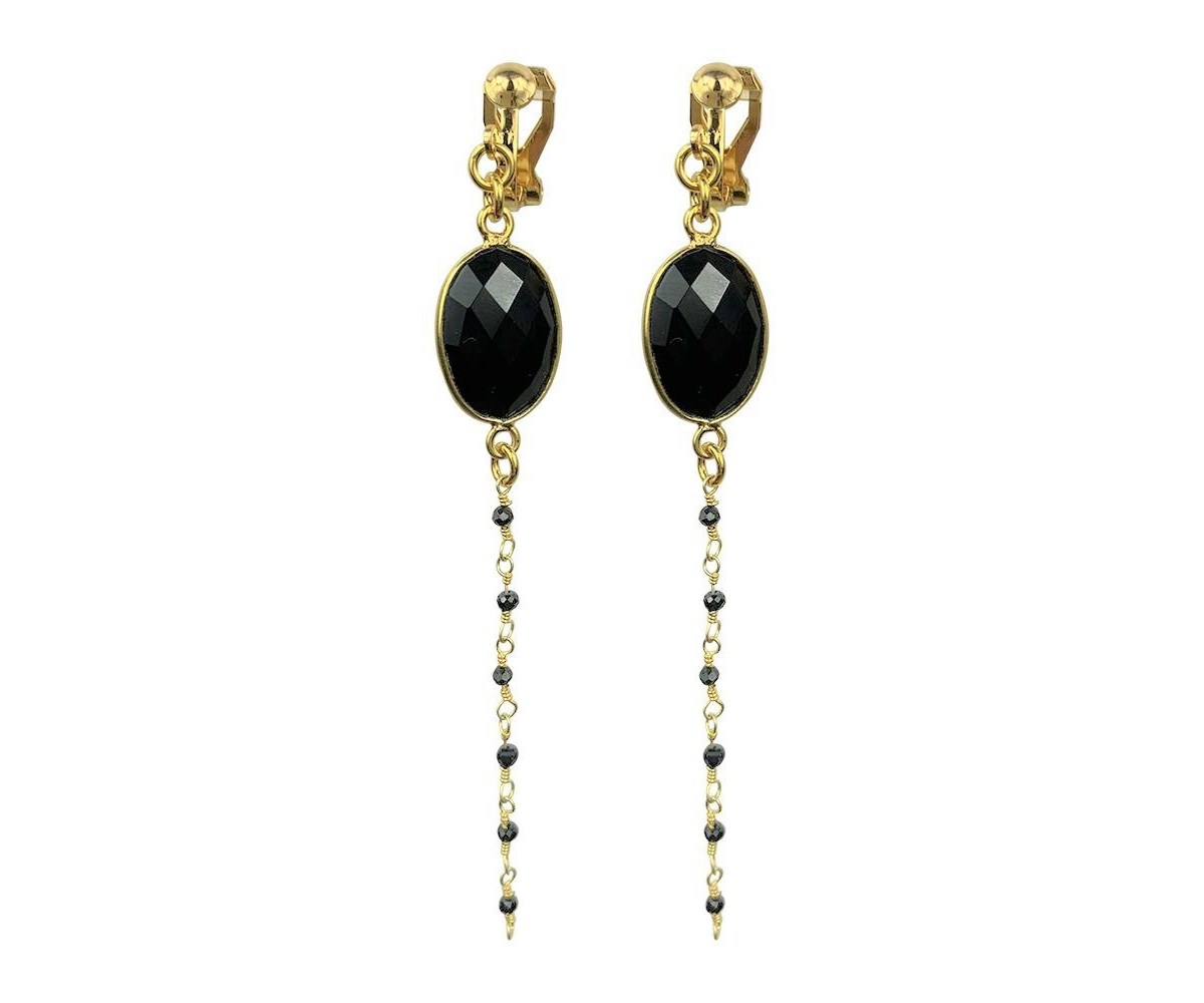 Boucles d'oreilles clips Halasana Doré