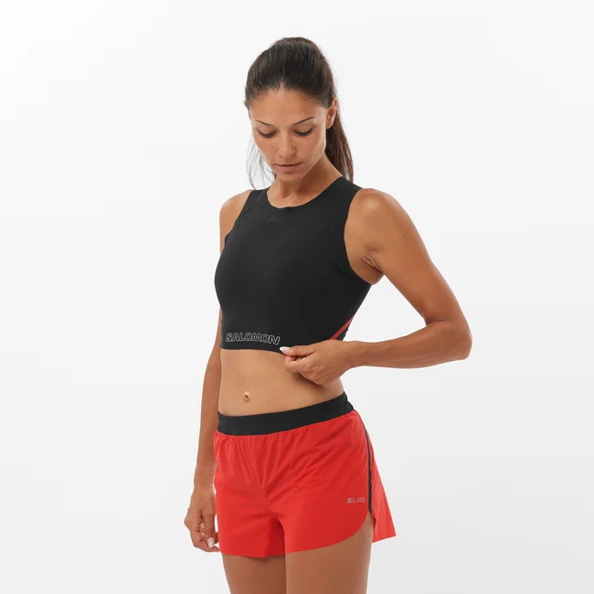 S/LAB SPEED  Tanktop Damen DEEPBLACK/FieryRed