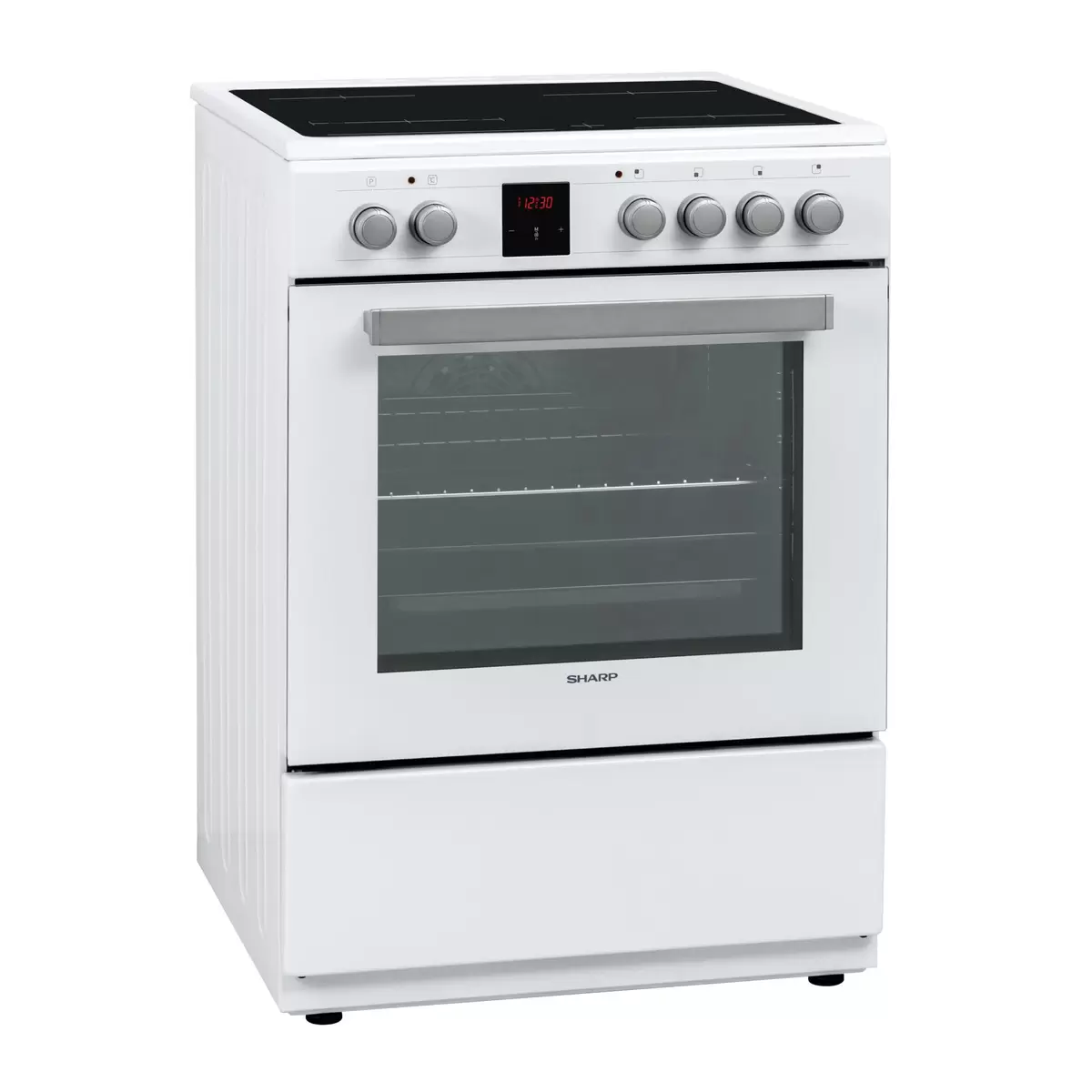 Kochherd freistehend 60cm Sharp KF-76VDD19W-DE weiss