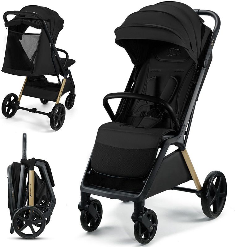 LOOM - Kinderwagen - Licht - Zwart - Automatische Inklapfunctie