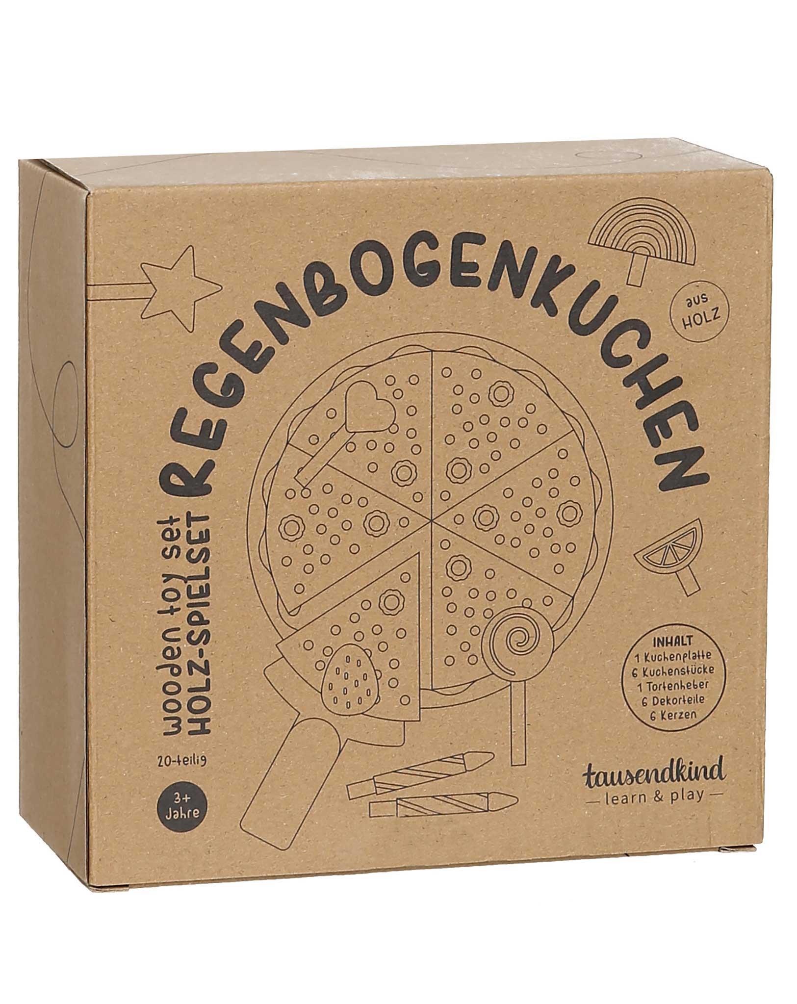 Holz-Spielset REGENBOGENKUCHEN 20-teilig