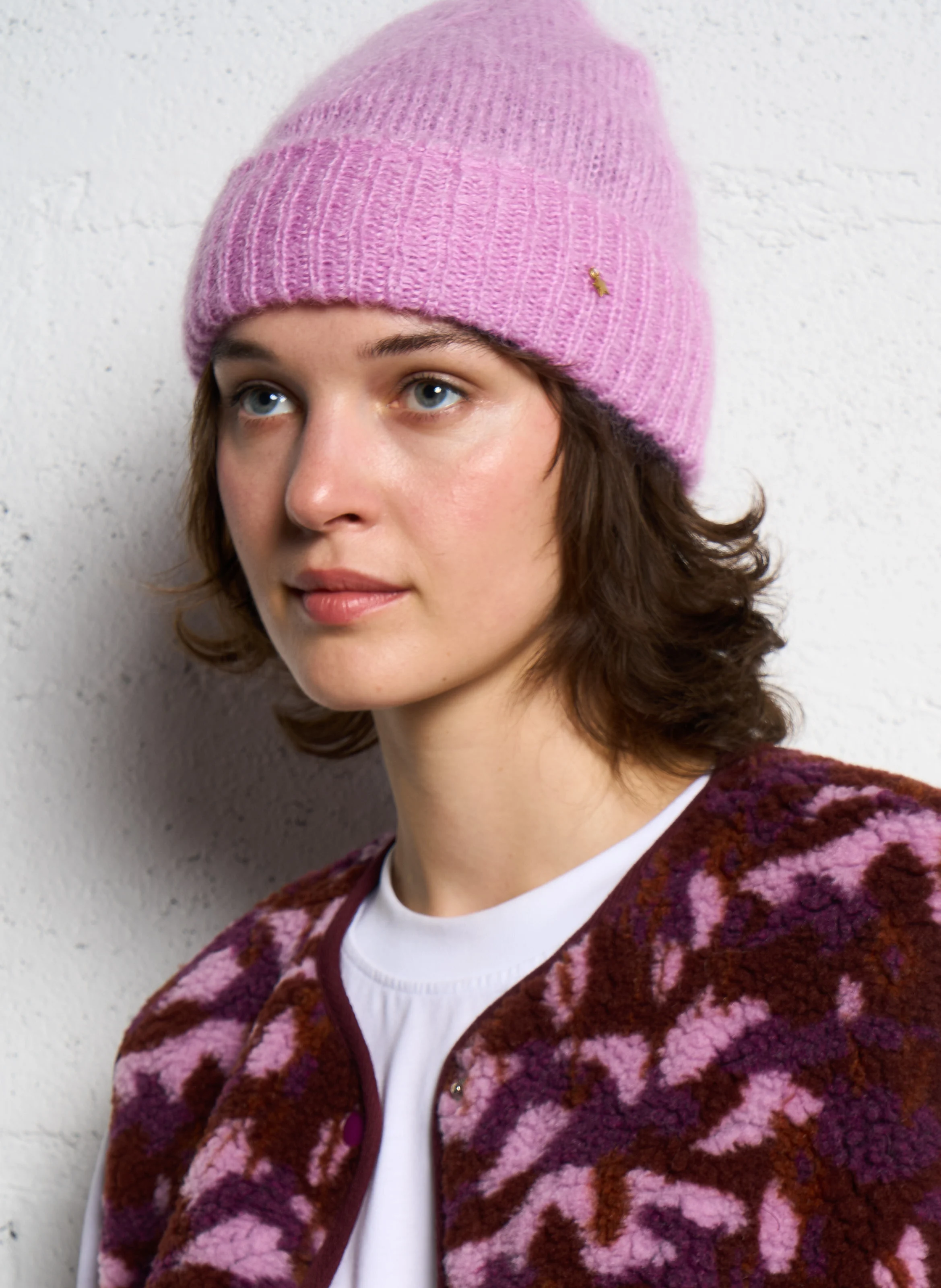 CHAMI - Bonnet en laine mélangée | Rose
