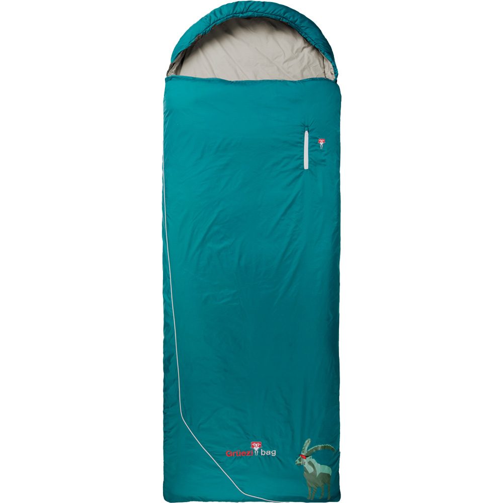 Grüezi Bag Biopod Wolle Goas Comfort RV Links Schlafsack dark petrol