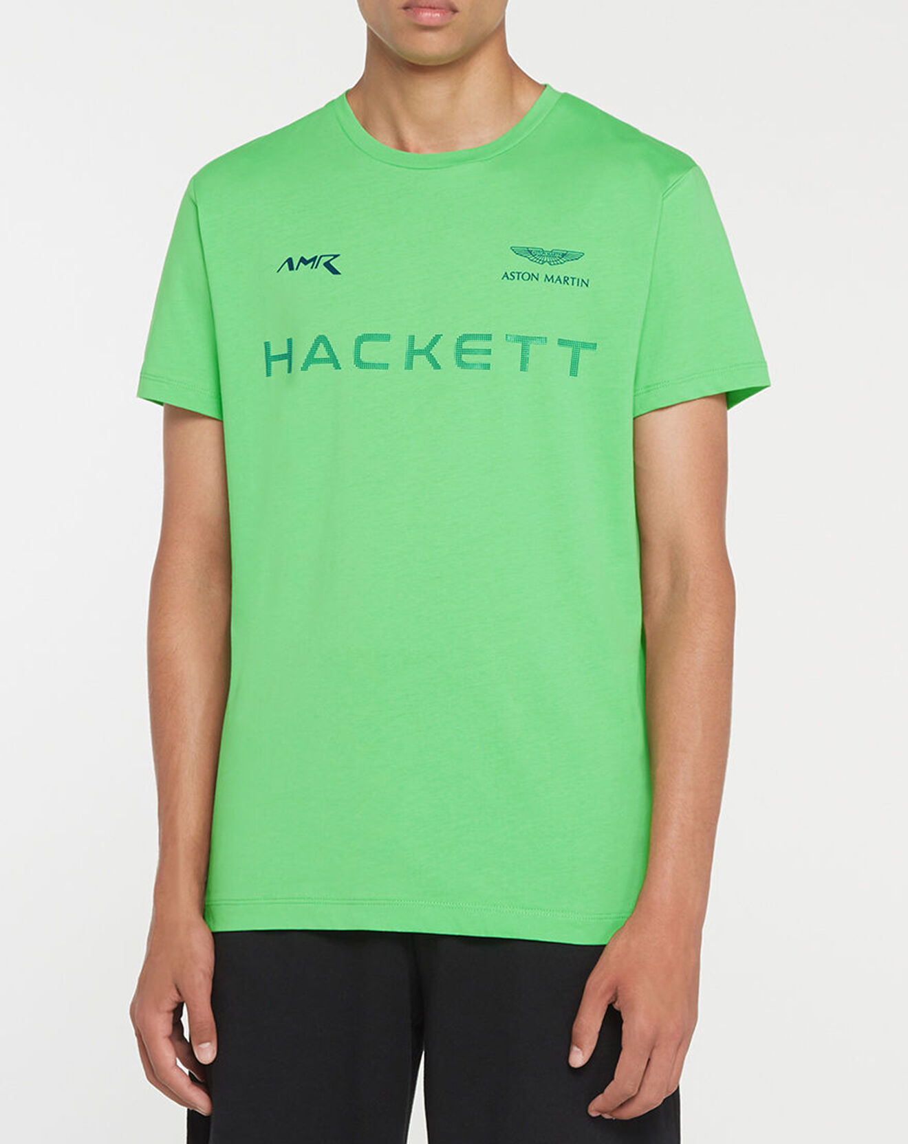 Hackett London T-Shirt Aston Martin Racing vert fluo