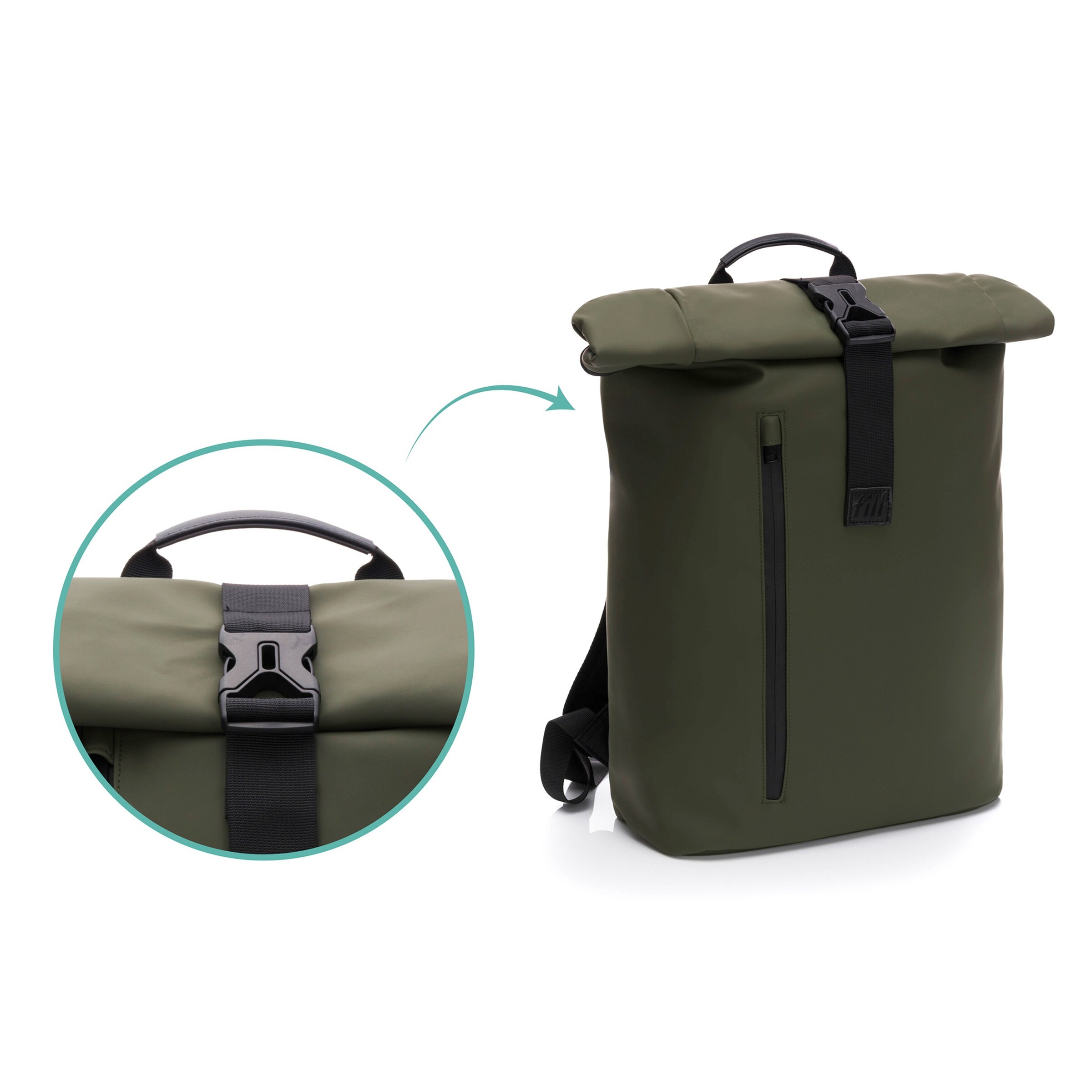 Fillikid Wickelrucksack Oslo grün