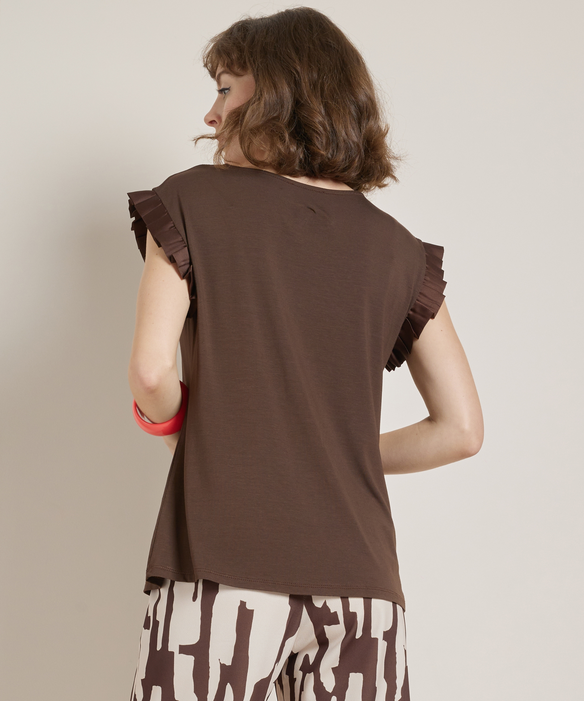 t-shirt met ruches