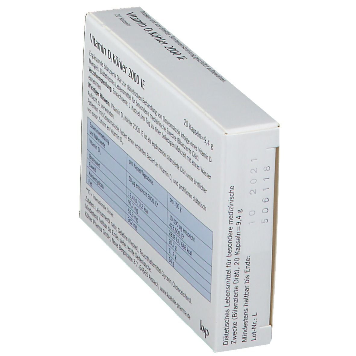 Vitamin D3 Köhler 2000 IE Kapseln