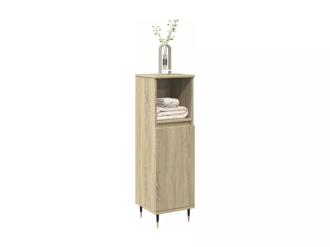 Armoire salle de bain chêne sonoma 30x30x100 cm