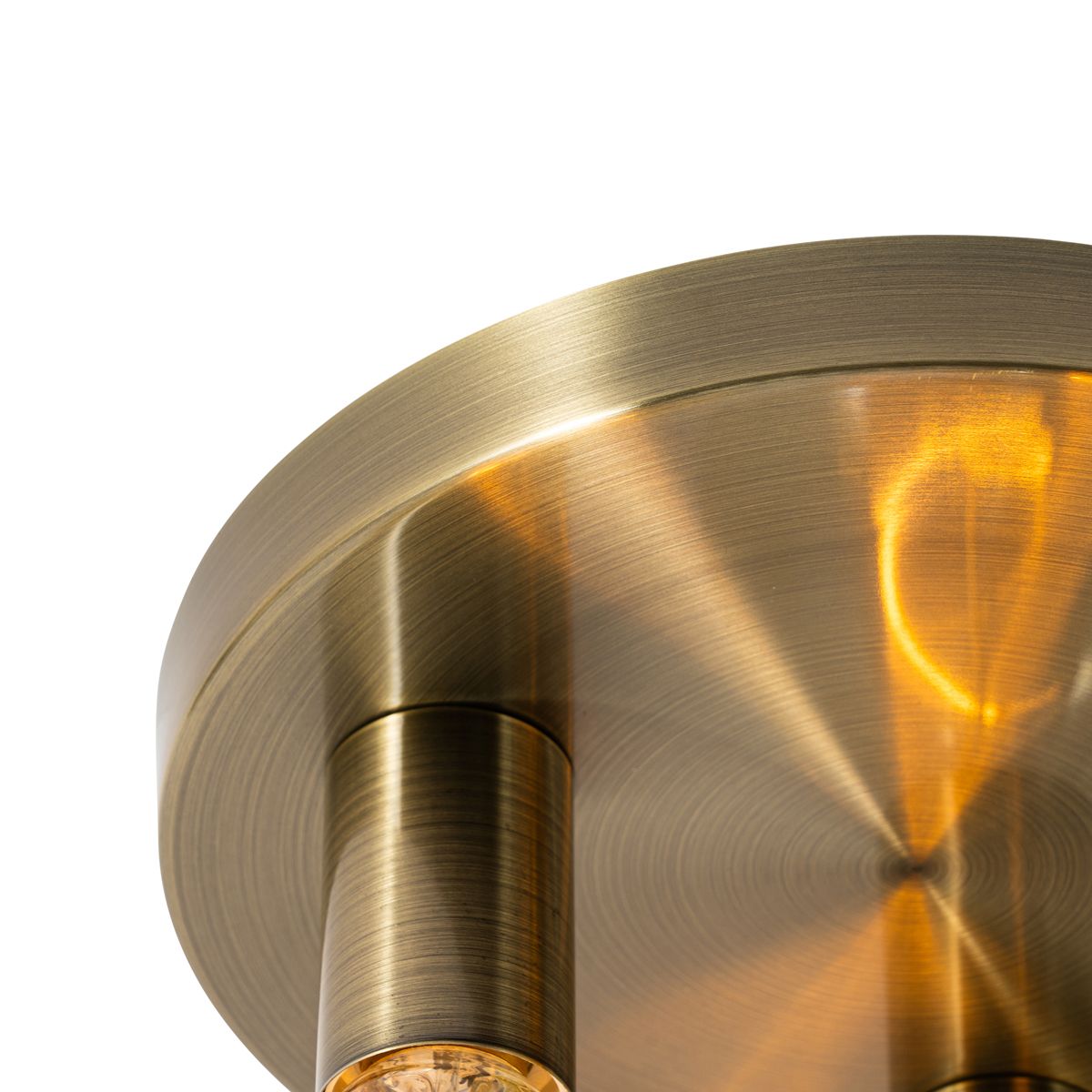 Moderne plafondlamp brons rond - Facil