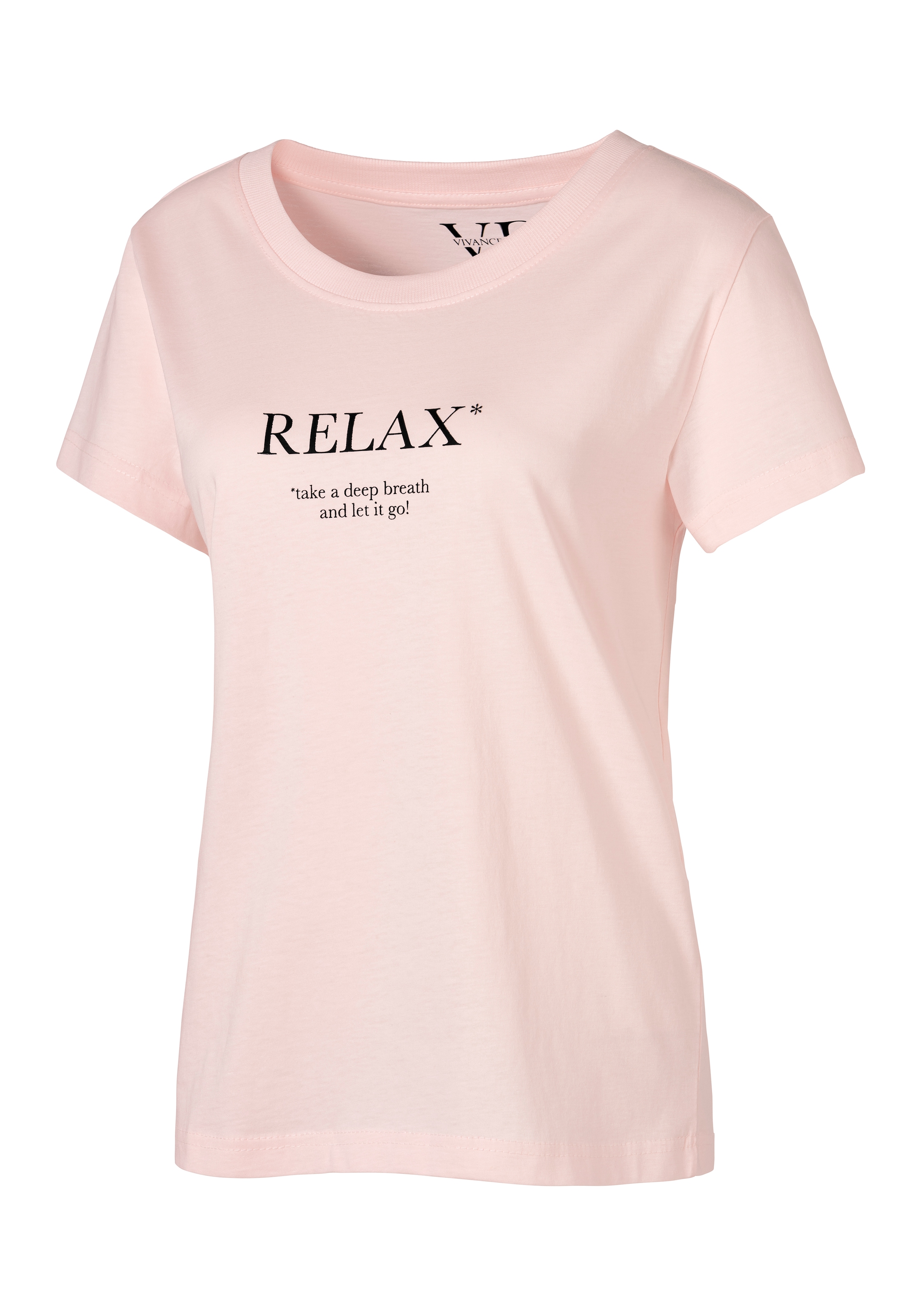 Vivance Dreams Pyjamaoberteil , mit Statementdruck