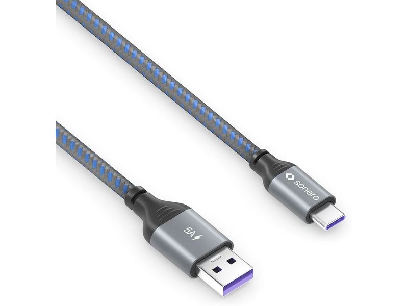 sonero USB-Ladekabel USB C - USB A 2 m USB-C auf USB-A Kabel - 2.0, 480 Mbps, 100W