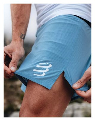Short Compressport Trail Overshort Bleu / Noir