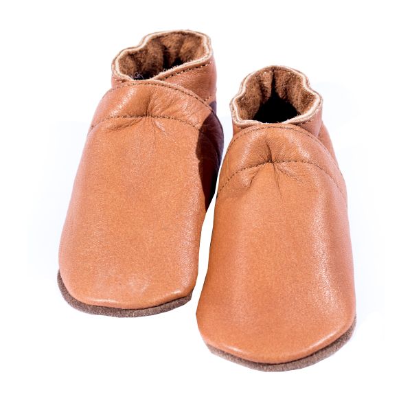 Baby Dutch Slofjes Effen Cognac