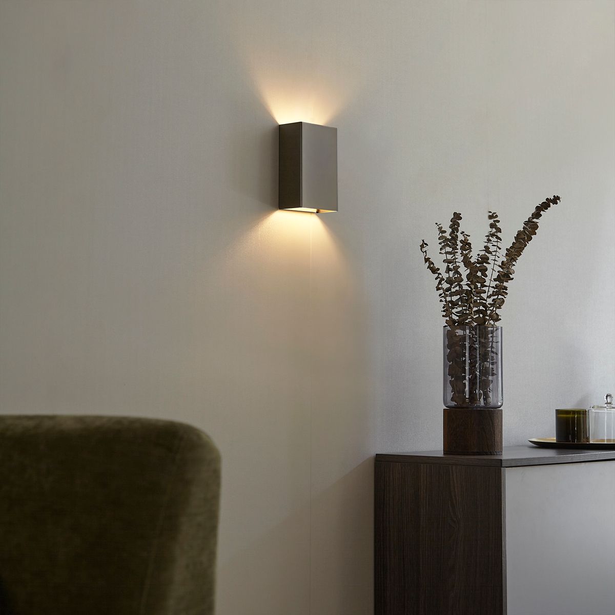 Moderne wandlamp gunmetal 2-lichts - Otan S