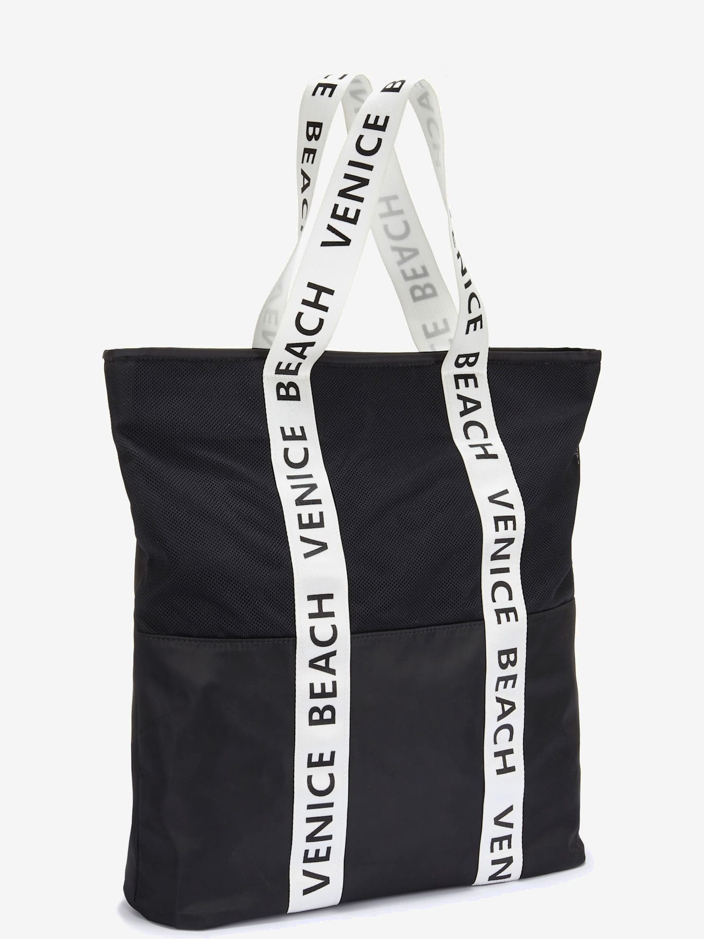 Cabas sac de plage élégant avec détails en mesh tendance