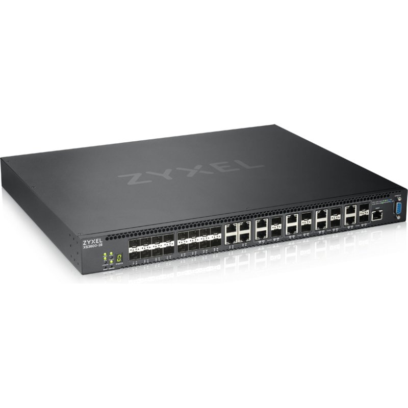Zyxel XS3800-28 Géré L2+ 10G Ethernet (100/1000/10000) Noir