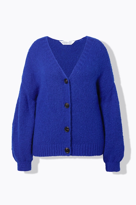 Strickjacke, Oversize Shape, Ballon-Langarm
