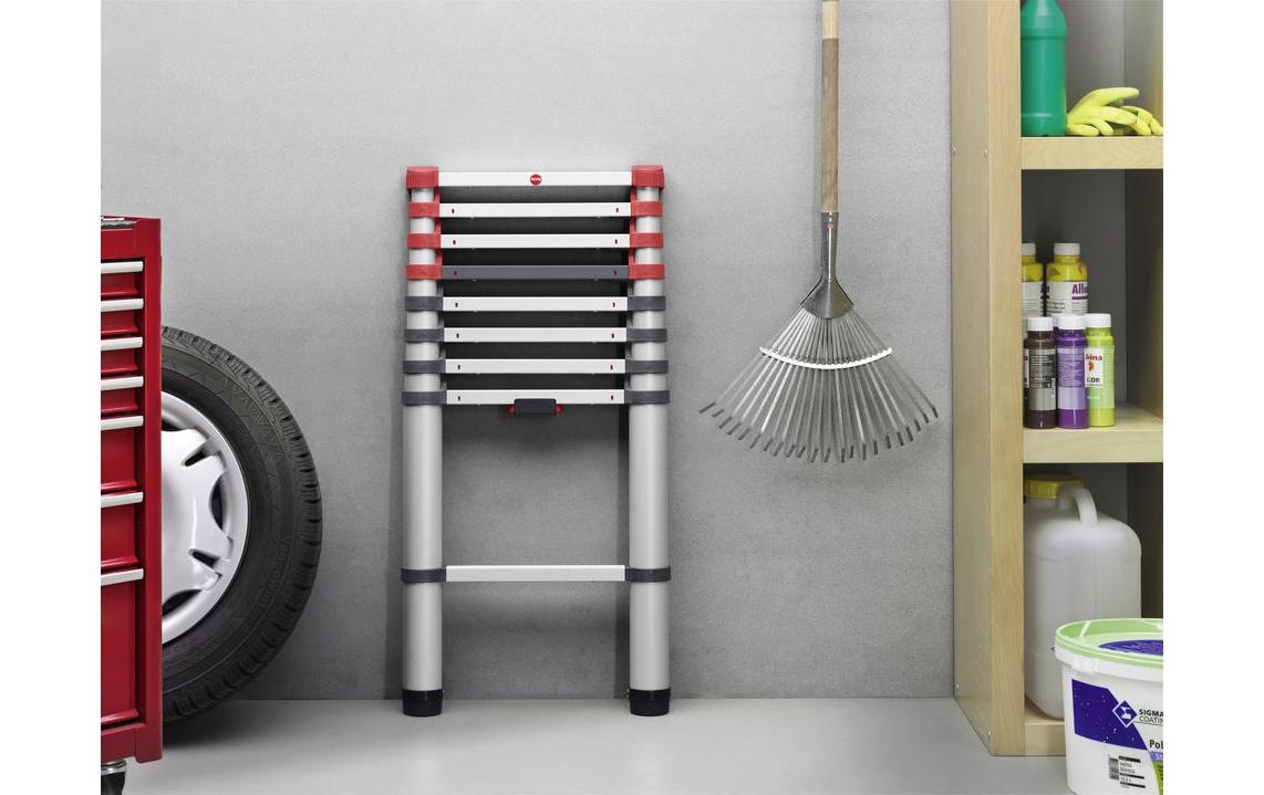 Hailo Anlegeleiter »T80 Flexline 260 9 Stufen« Aluminium Sicherheits-Teleskopleiter