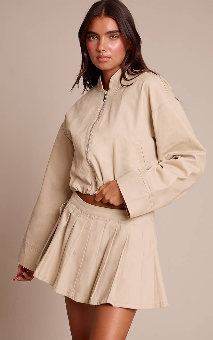 Sable Jupe Mini Plissée En Denim