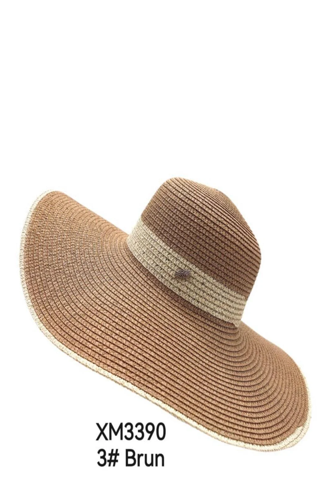 Anobel Copenhagen Faux Straw Boater Hat With Bow Tie Xm3390 brown