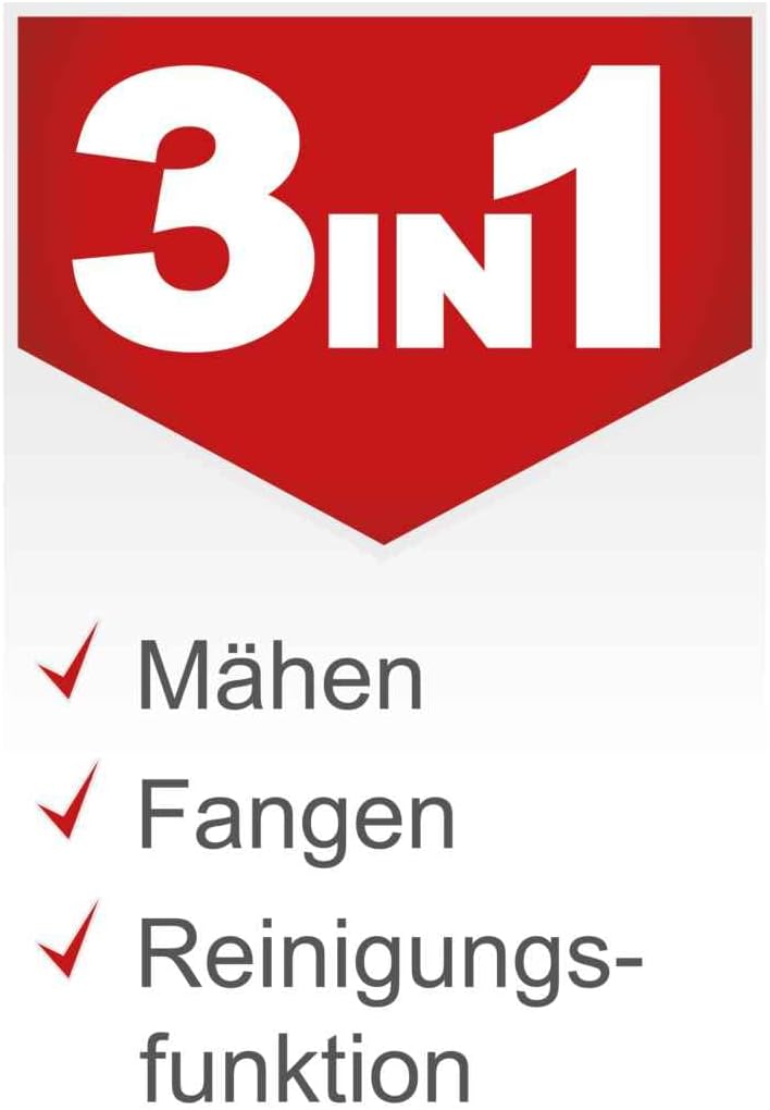 Scheppach Benzin Rasenmäher MP132-42 | Schnittbreite 42cm | 3,3 PS | Stahlgehäuse | Reinigungsfunktion | 45 Liter Fangkorb | Höhenverstellung in 7 Stufen (25-75mm) | inkl. Motoröl