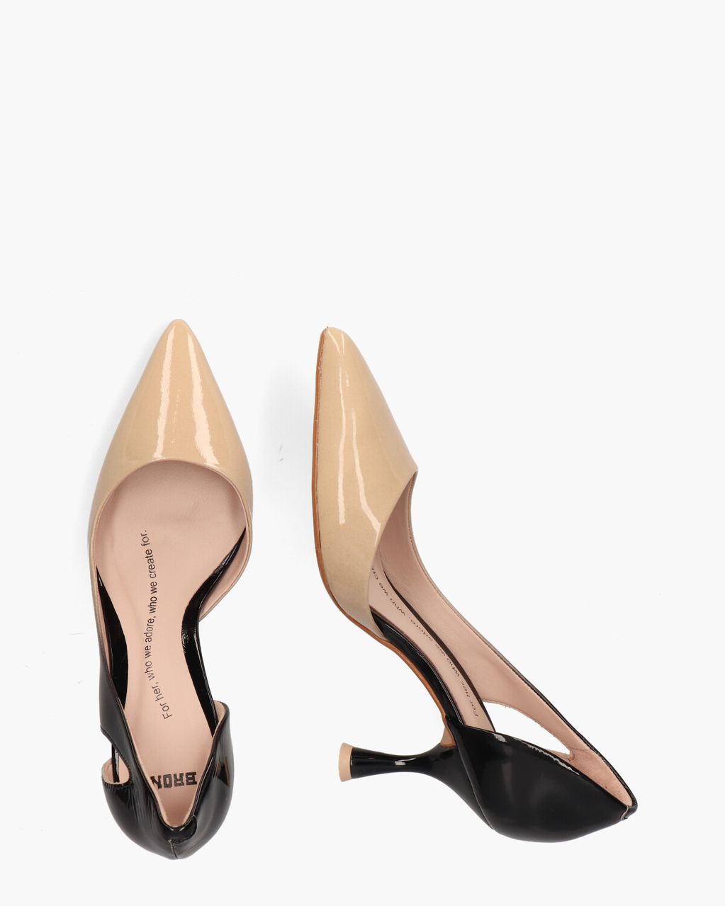 Bronx New Vivian Beige/Zwart Damespumps