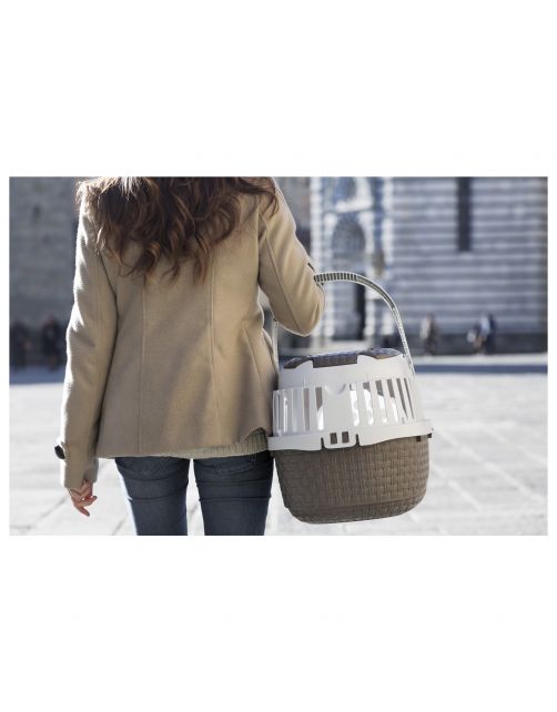 Bama Pet Transportbox - Kattenvervoersbox - 52x33x34 cm Taupe