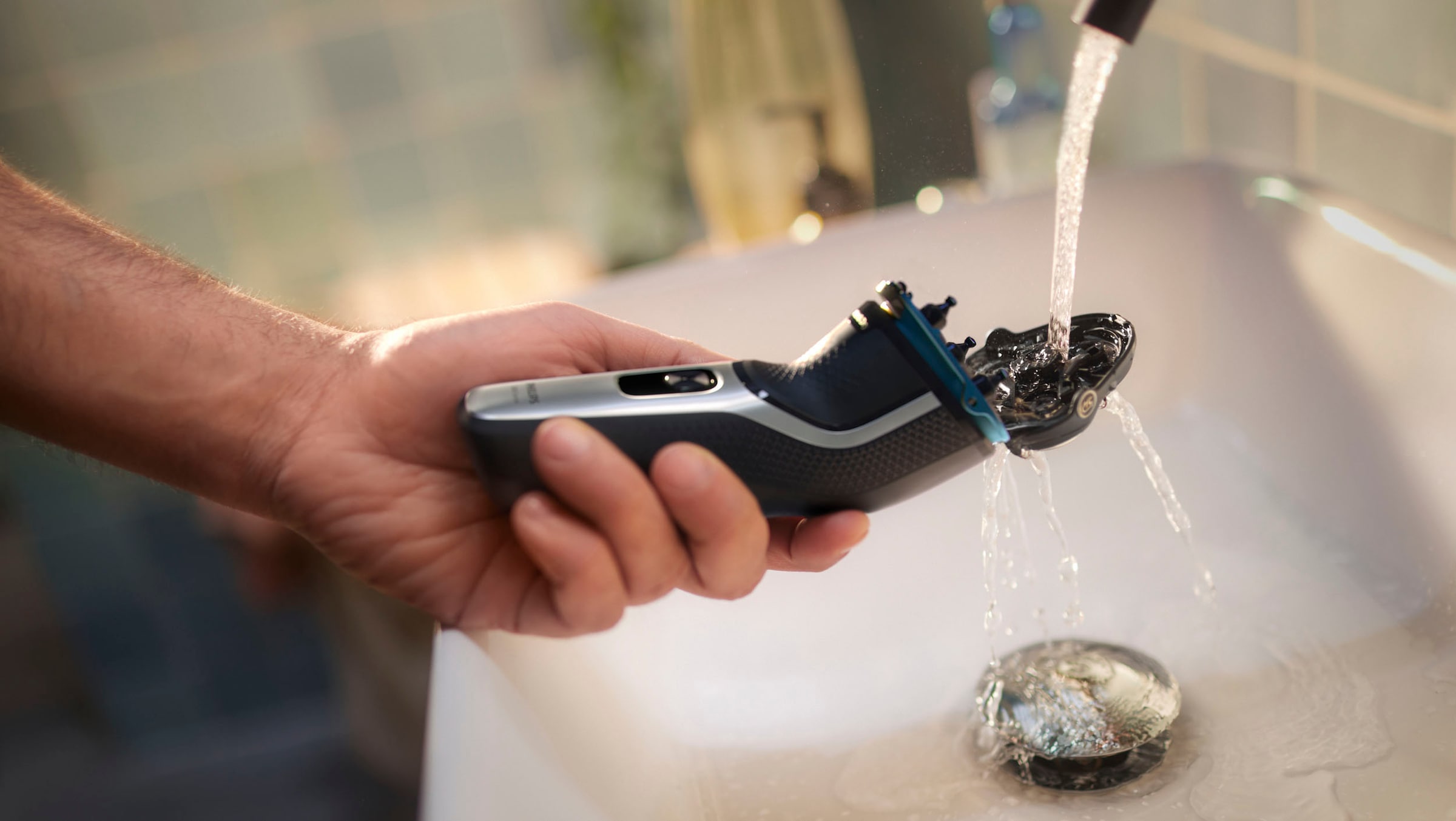 Philips Elektrorasierer »Shaver Series 3000 S3143/00« 1 Stk. Aufsätze ausklappbarer Präzisionstrimmer 5-dimensional bewegl. Flex-Scherköpfe, Schutzkappe