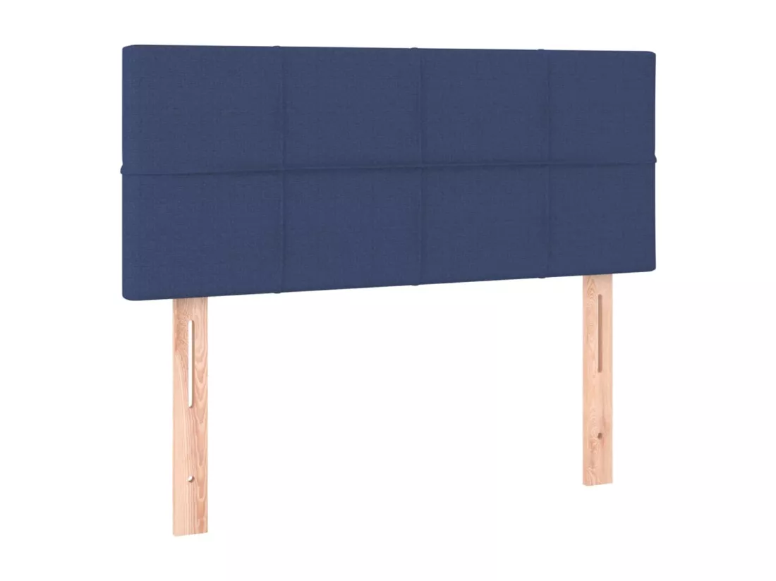 Sommier tapissier avec matelas et LED Bleu 90x190 cm Tissu