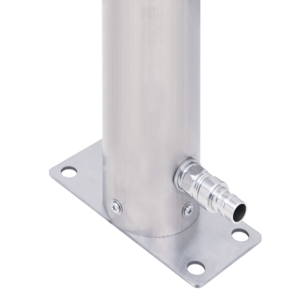 Colonne à eau de jardin 40 cm acier inoxydable rond