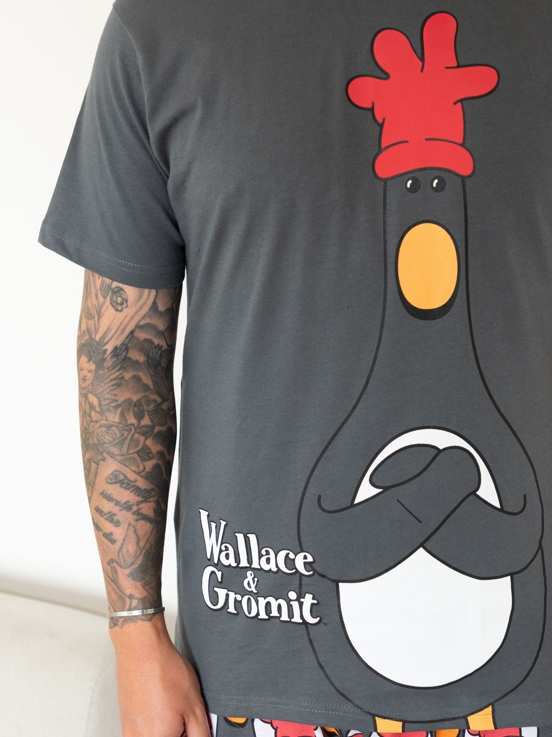 Roze - Vanilla Underground Wallace And Gromit herenpyjama's van 100% katoen