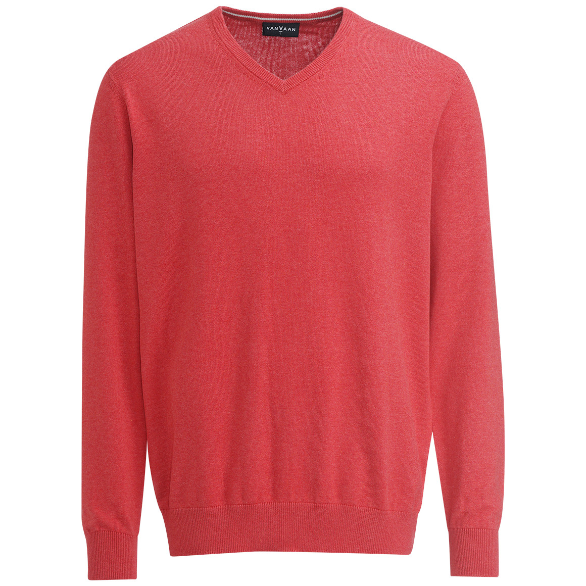 VanVaan Herren Feinstrickpullover mit V-Ausschnitt rot