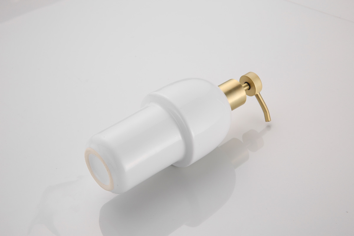 Saniclear Brass zeepdispenser geborsteld messing mat goud
