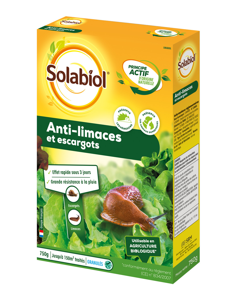Anti-limace & escargot |750g| granulés | résiste à la pluie | protecti