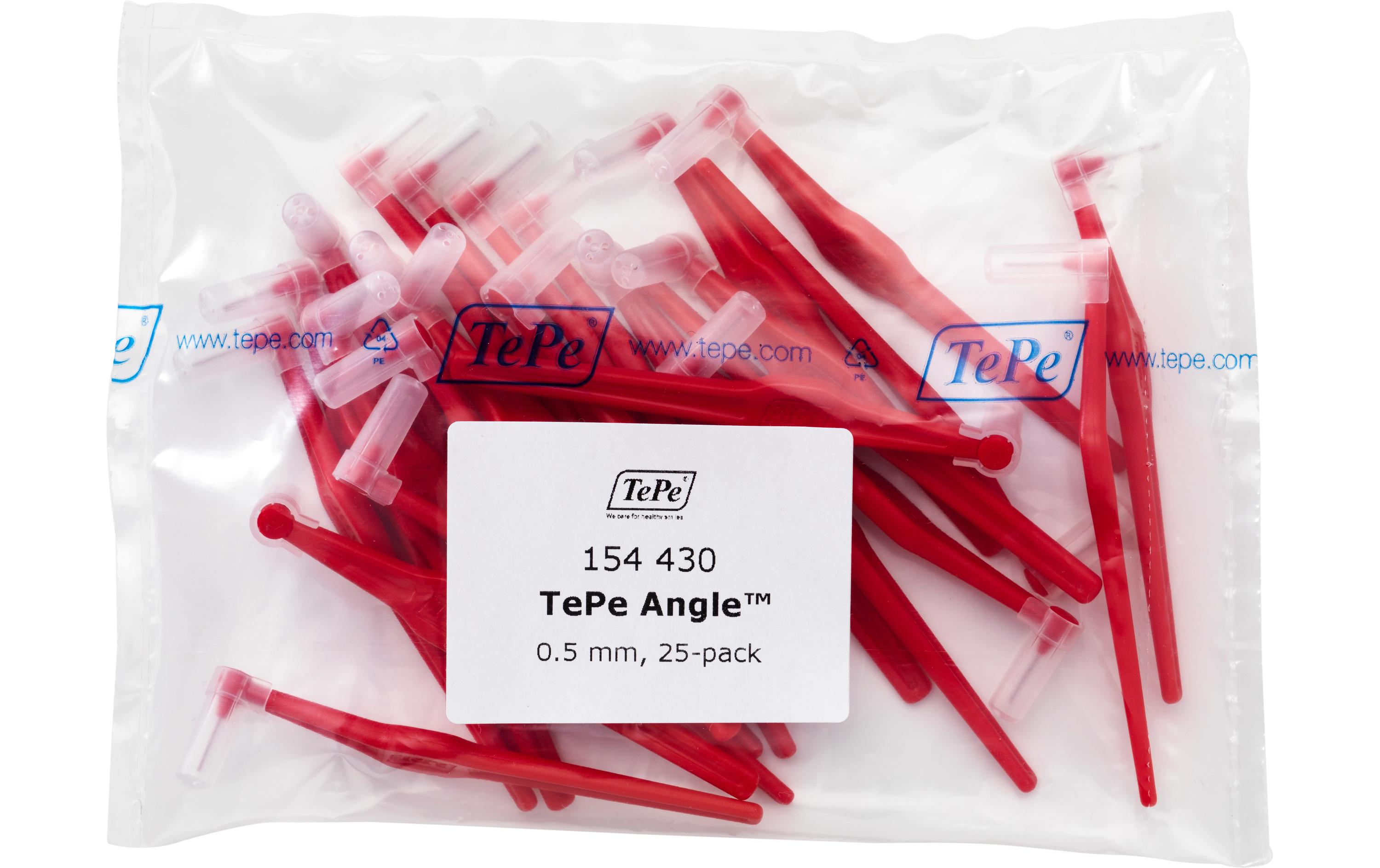 Interdentalbürsten Angle RotGewinkelte Interdentalbürste für besseren Zugang
