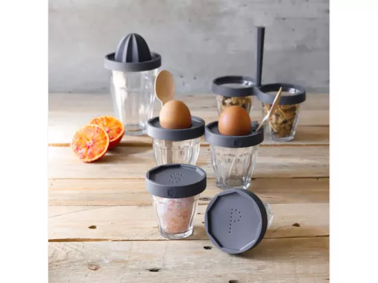 HABITAT - Ramequins en verre Duo de choc - Gris - Design by 5.5 pour Designerbox - Picardie