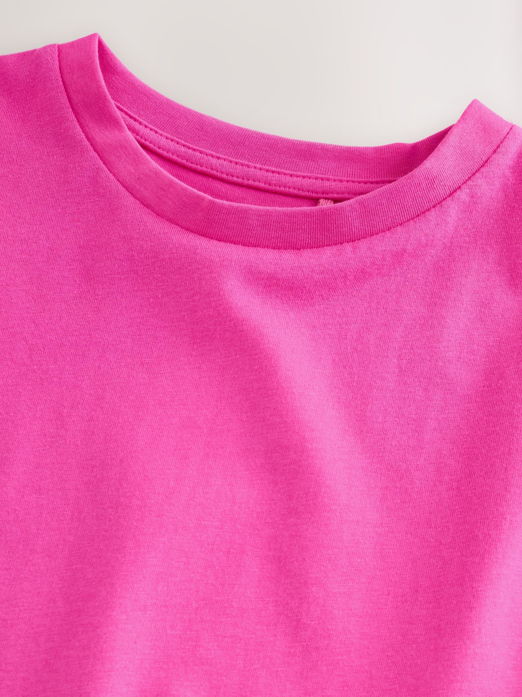 Magenta-roze - Oversized T-shirt (3-16 jr)