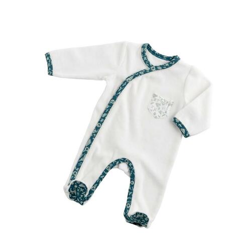Pyjama 1 mois sans col motif tilleul Promenons nous - SAUTHON Baby déco