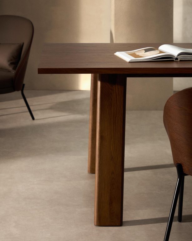 Kave Home Arlen uitschuifbare tafel 200/250x95 walnoot