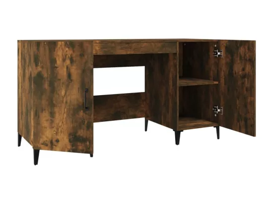 Bureau Chêne fumé 140x50x75 cm Bois d'ingénierie